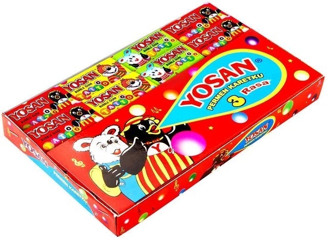 Mustika Manis Utama Yosan Bubble Gum 3 Rasa 1